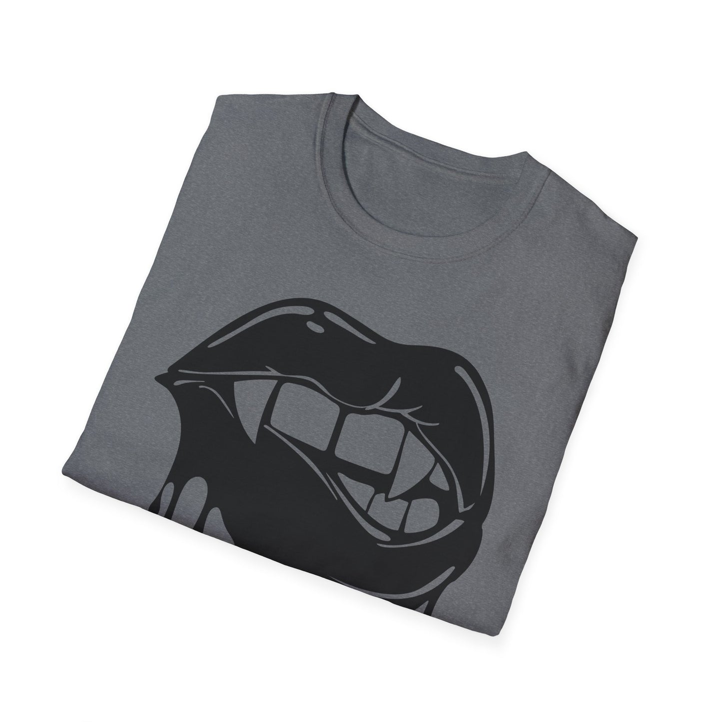 Edgy Graphic Unisex T-Shirt - Dripping Mouth Design, Cool Tee, Trendy Shirt, Hipster Top, Streetwear, Alternative Fashion, Holiday Gift