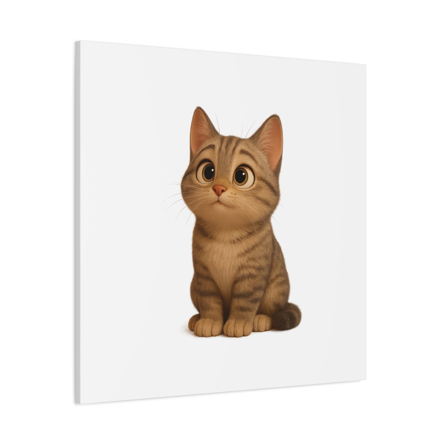 Adorable Cat Canvas Art, Cute Cat Wall Decor, Pet Lover Gift, Nursery Wall Art, Animal Print, Modern Home Decor - TRV