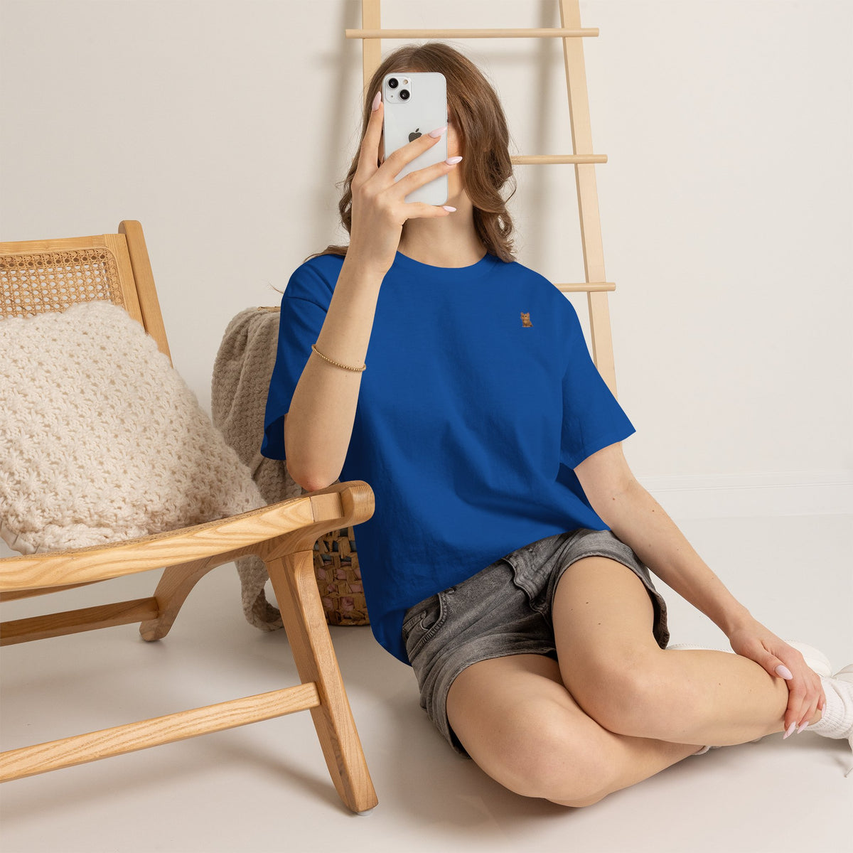 Brown kitten graphic T-shirt for cat lovers, featuring a cute cat print on a comfortable casual tee by Printify.
