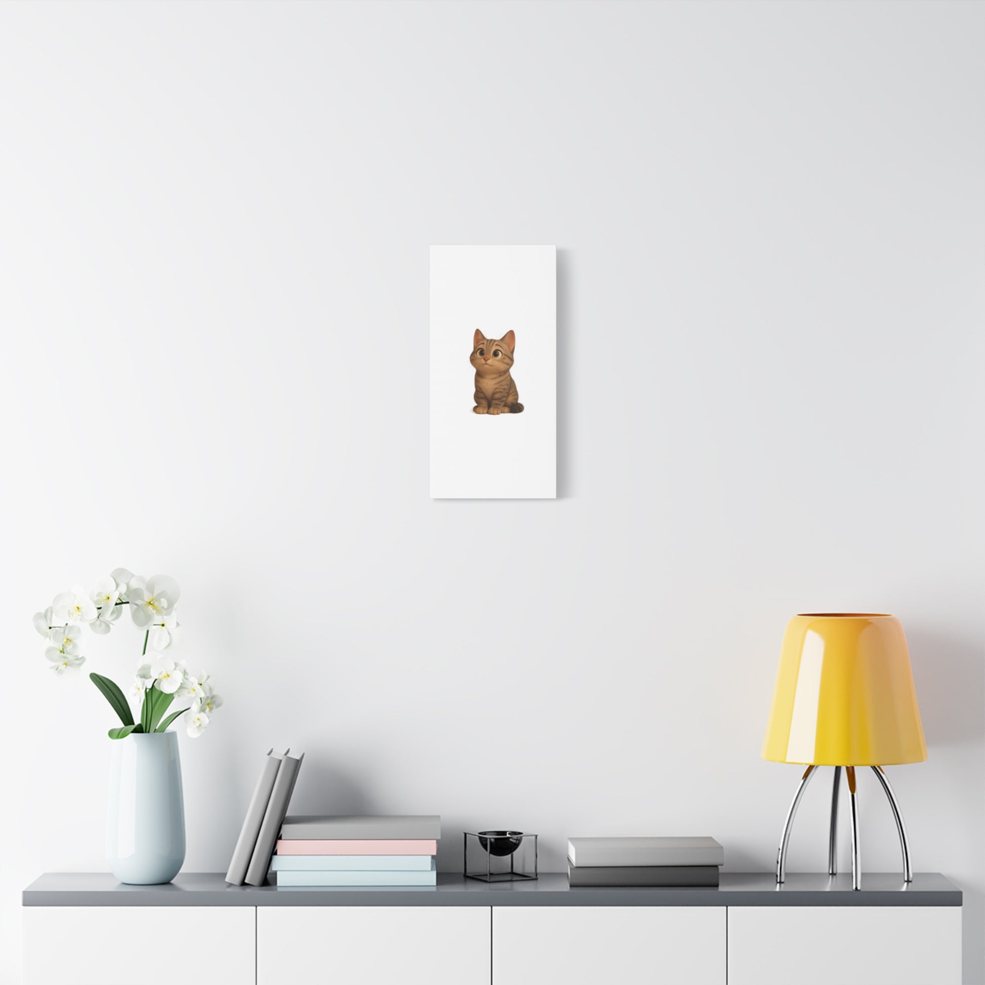Adorable Cat Canvas Art, Cute Cat Wall Decor, Pet Lover Gift, Nursery Wall Art, Animal Print, Modern Home Decor - TRV