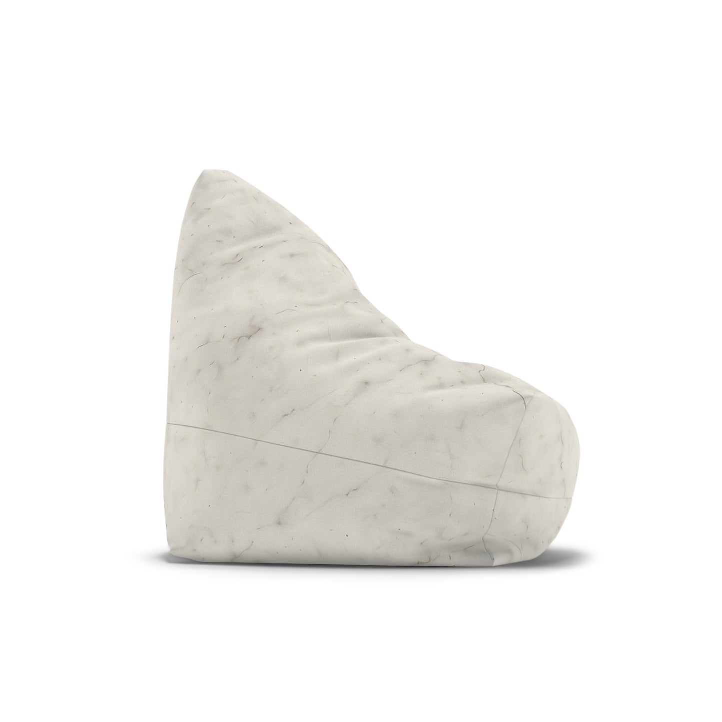 White Marble Pattern Bean Bag Chair Cover | Faux Stone Texture