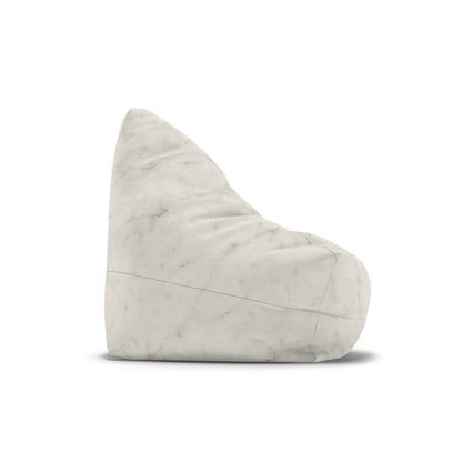 White Marble Pattern Bean Bag Chair Cover | Faux Stone Texture