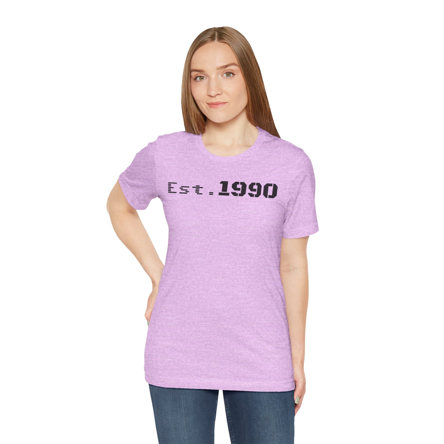 Unisex Est. 1990 Nostalgic Jersey Tee - Perfect Gift, Vintage Style, Retro Fashion, Birthday Celebration, Casual Wear - TRV