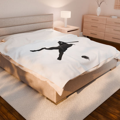Baseball Player Plush Blanket | Soft Sports Throw, Cozy Gift for Athletes, Home Decor, Game Day Blanket, Perfect for Birthdays - TRV