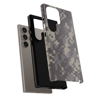 Rugged digital camouflage Printify tough phone case protecting an smartphone with durable, military-style camouflage design.