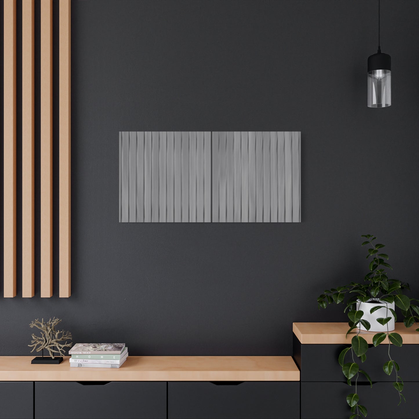 Modern Striped Canvas Art - 1.25" Stretched Wall Decor - TRV