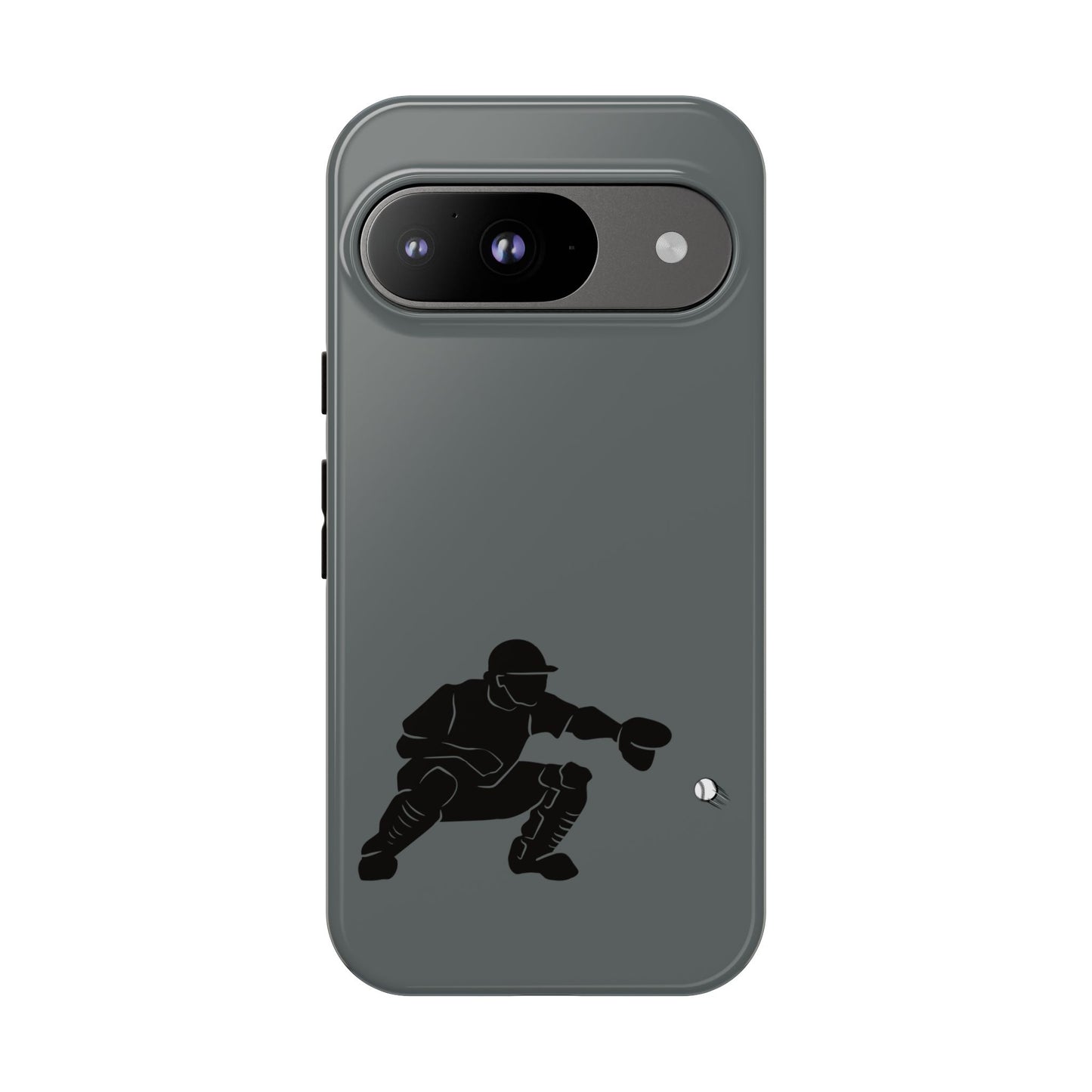 Printify baseball catcher phone case, durable protective cover with baseball glove and ball design for smartphones
