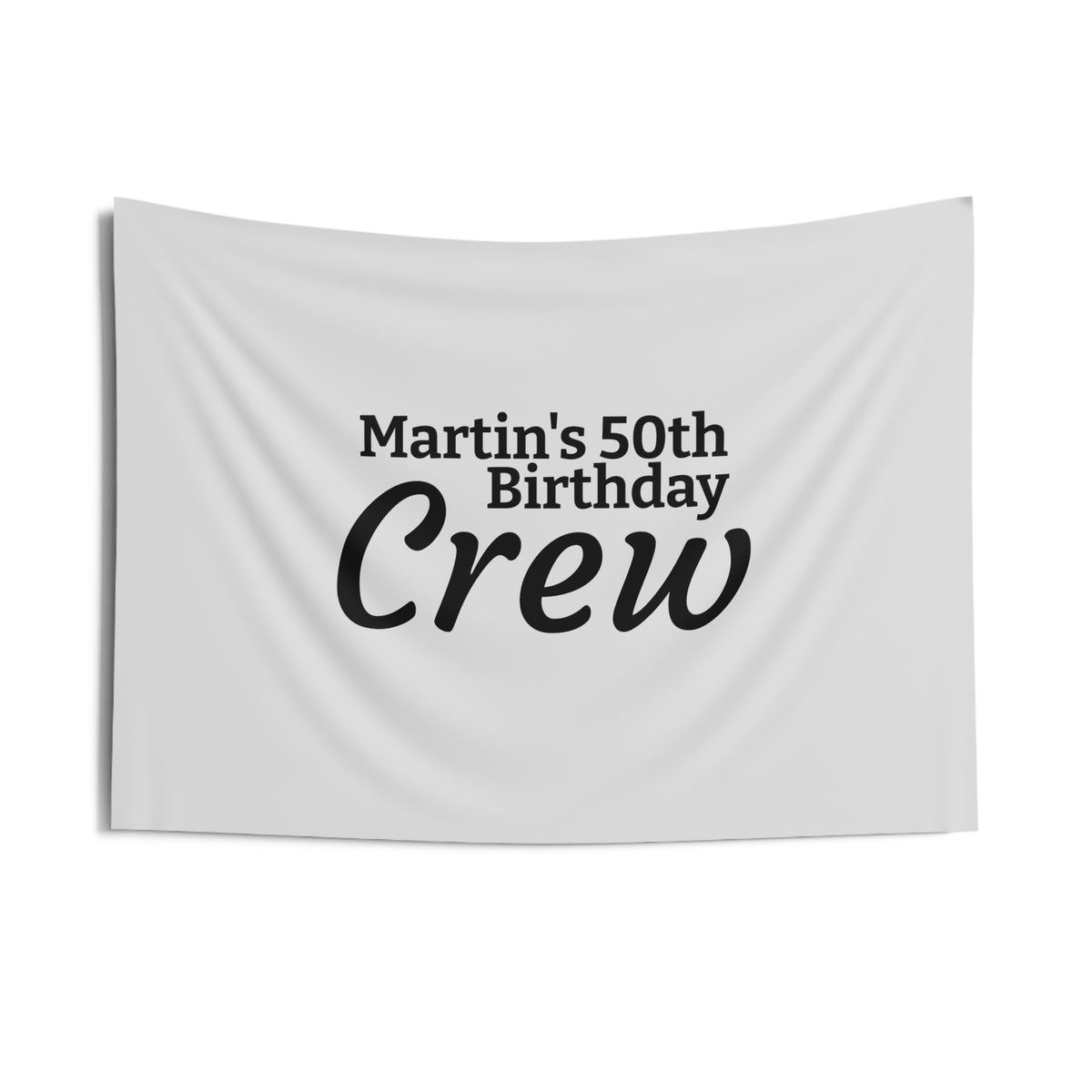 Custom wall tapestry by Printify featuring a personalized design, perfect for home decor with vibrant colors and detailed artwork.