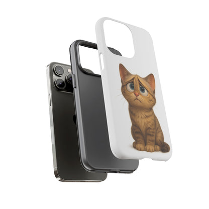 Cute Cat Phone Case, Funny Kitty Case, Animal Lover Gift, Cat Lover Accessory, Unique Cat Design Case, Pet Mom Gift - TRV