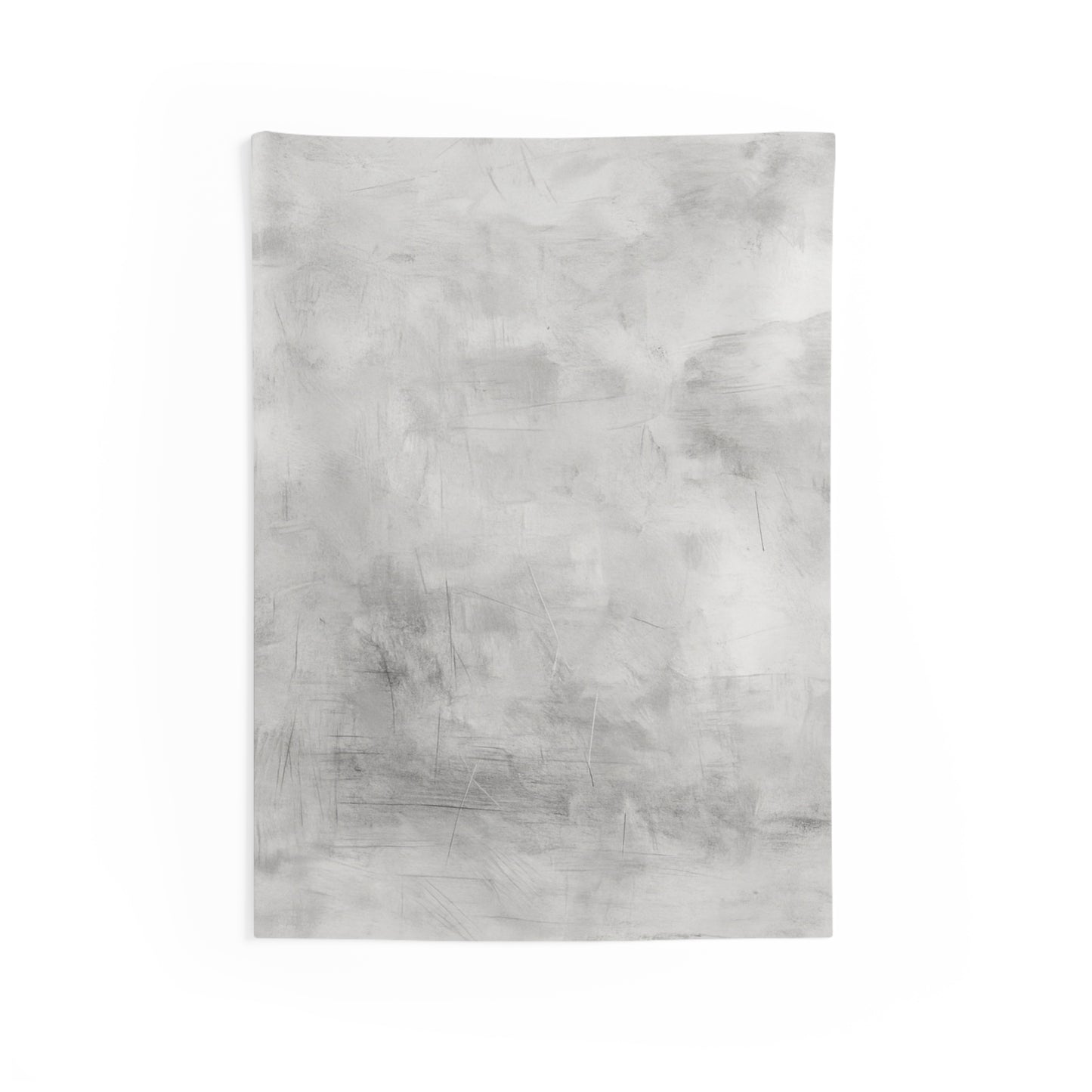 Gray modern minimalist wall tapestry with boho design, printed by Printify, hanging as a stylish wall decor piece.