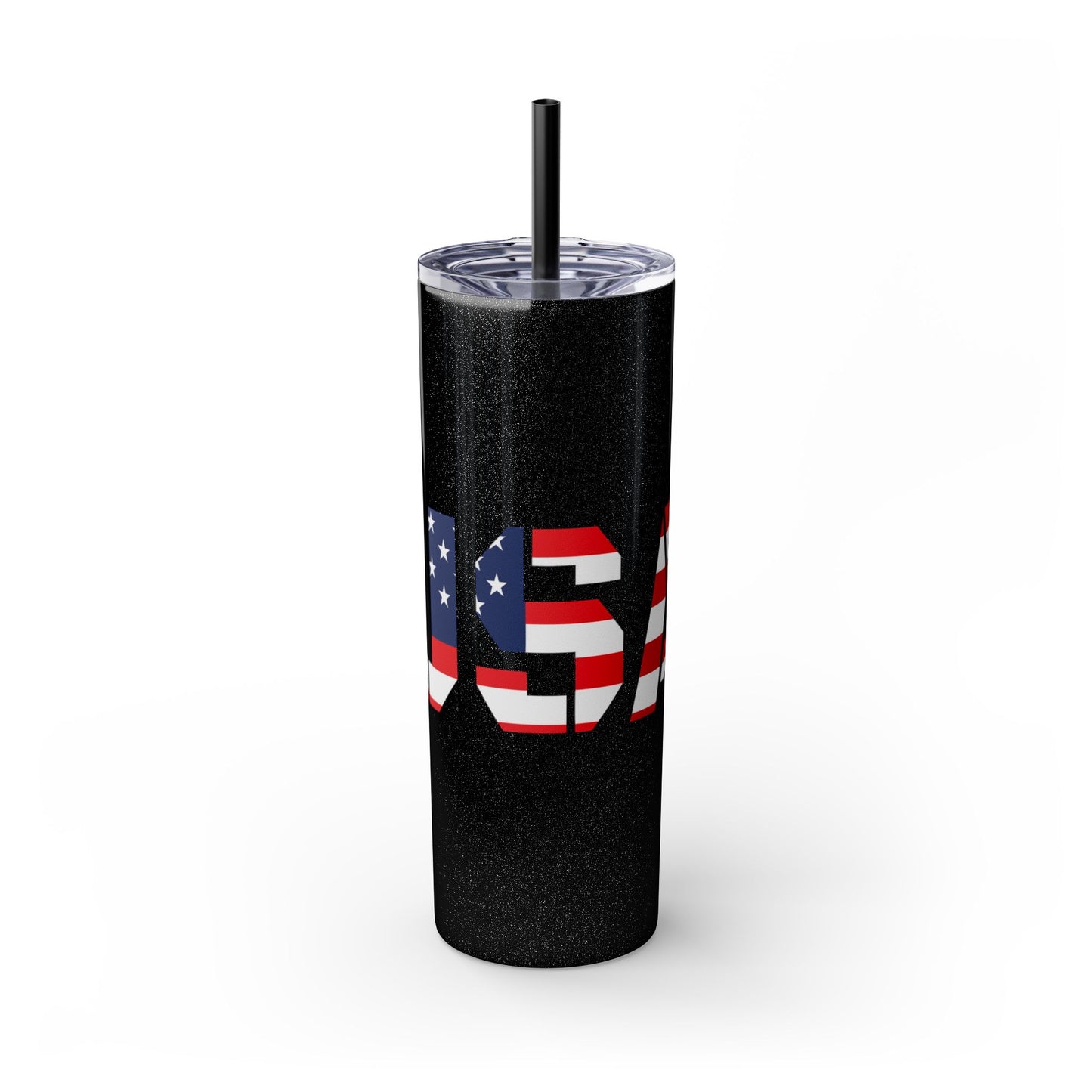 Skinny Tumbler — USA Flag 20oz Straw Tumbler (Patriotic Travel Cup)