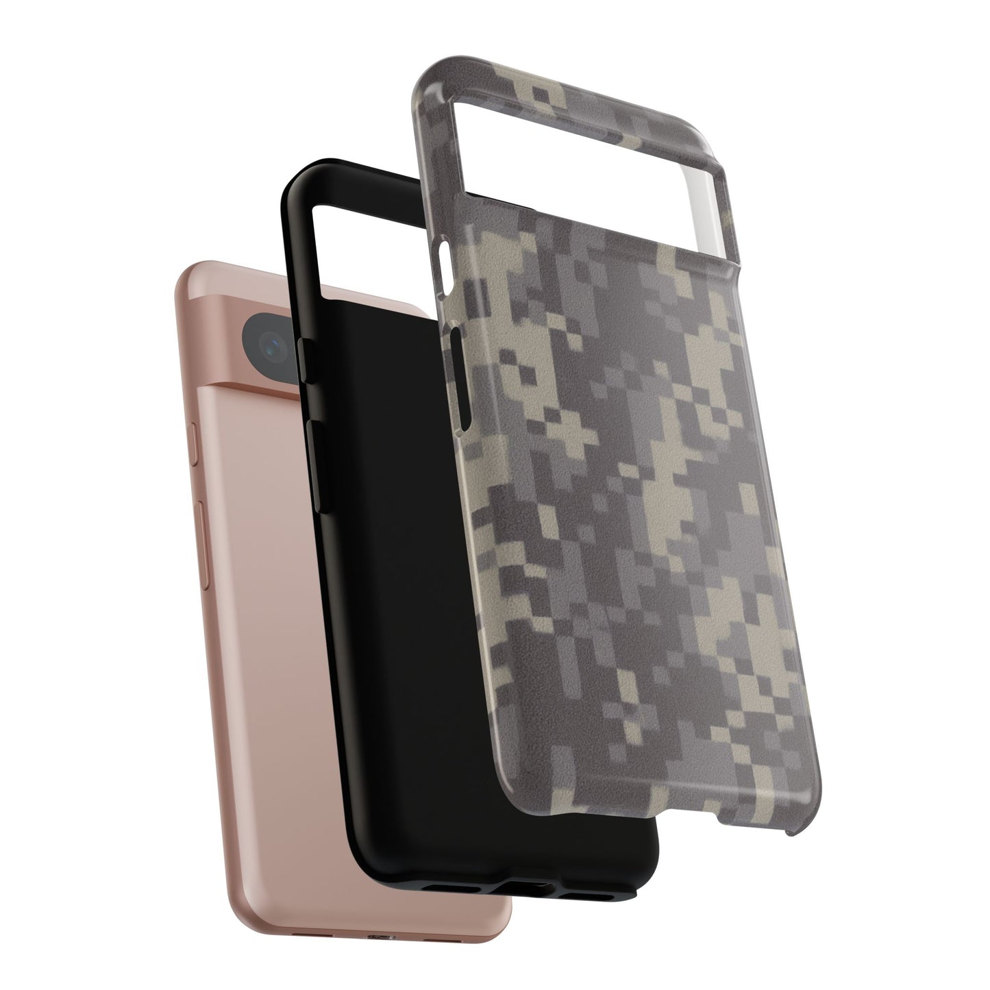 Digital camouflage tough phone case by Printify, rugged protective cover for smartphones with durable camouflage design.