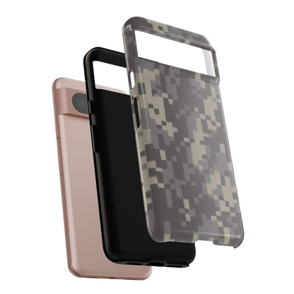 Digital camouflage tough phone case by Printify, rugged protective cover for smartphones with durable camouflage design.