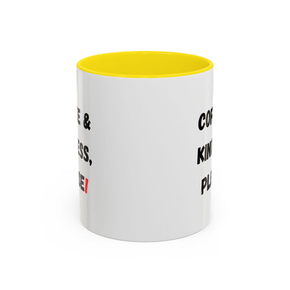 Coffee & Kindness Mug - Inspirational Coffee Cup, Gift for Friends, Office Decor, Encouragement, Morning Motivation