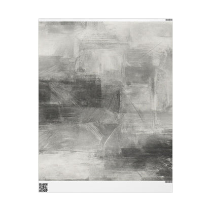 Gray marble wrapping paper roll with watercolor design, ideal for gift wrapping, weddings, birthdays, and minimalist packaging.