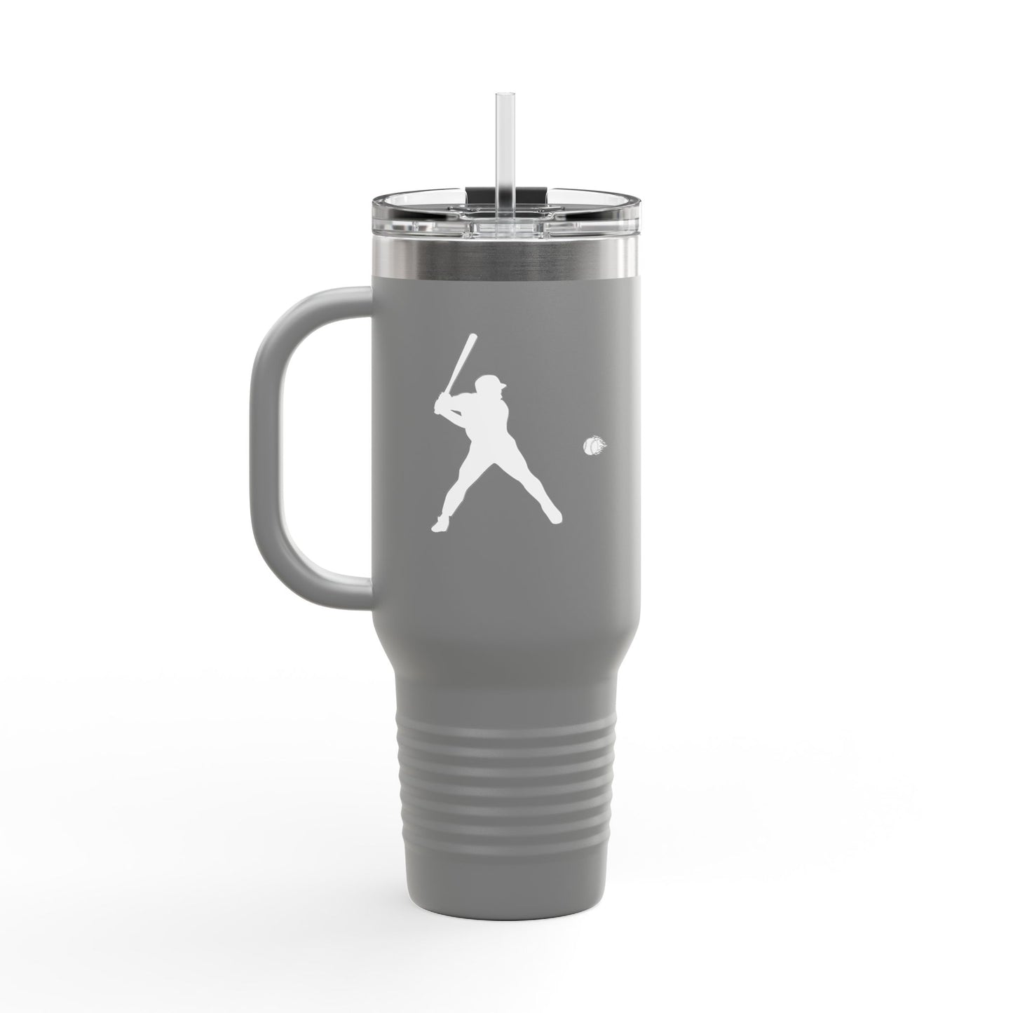 Insulated Travel Mug for Sports Lovers, 40oz Tumbler, Red Baseball Design, Perfect Gift for Fans, Outdoor Adventures, Road Trips, Tailgating