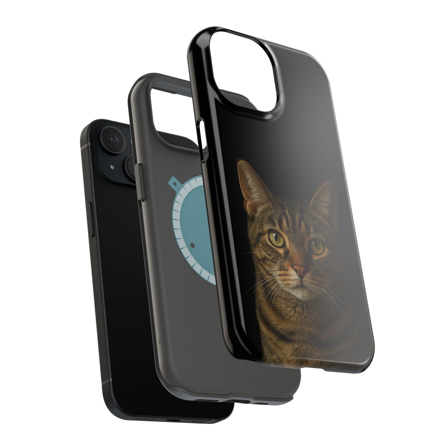 Magnetic Impact-Resistant Phone Case — Realistic Tabby Cat Portrait