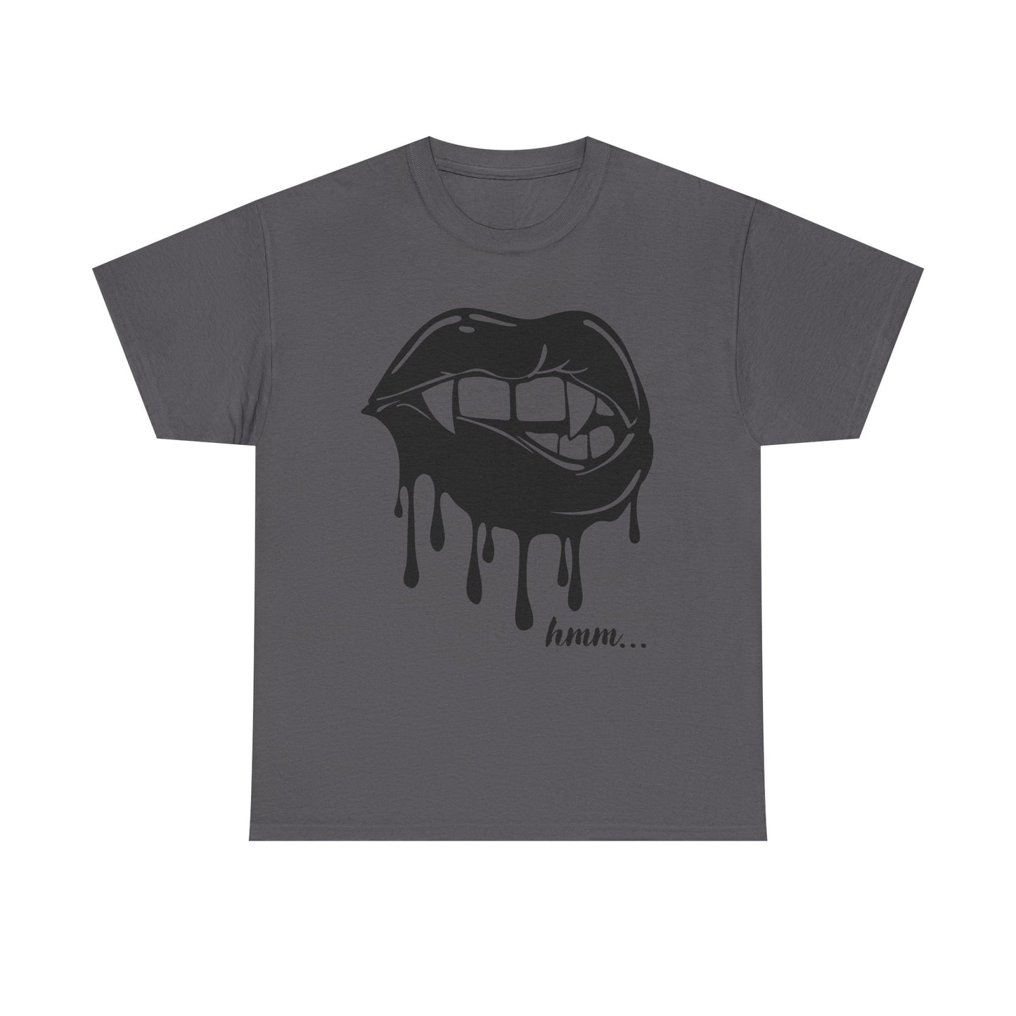 Edgy Graphic Tee - Dripping Lips Design - Unisex Heavy Cotton Tee