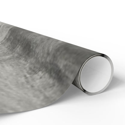 Gray marble wrapping paper roll with watercolor design, ideal for weddings, birthdays, and minimalist gift packaging by Printify.