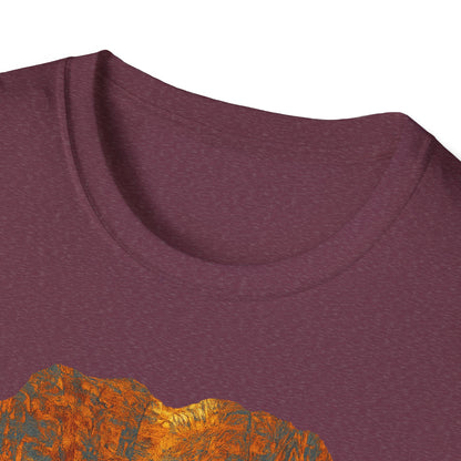 Nature-Inspired Unisex Softstyle T-Shirt, Outdoor Lover Gift, Casual Wear, Ideal for Hiking, Nature Trips, Unique Graphic Tee - TRV