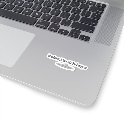 Relaxing UFO Kiss-Cut Stickers, Fun Laptop Decal, Gift for UFO Lovers, Car Sticker, Cool Home Decor