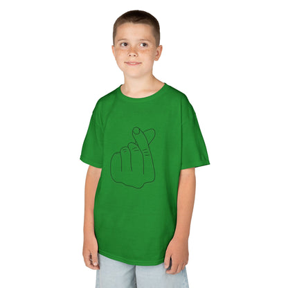 Cute Kids Heavy Cotton Tee - K-Pop Inspired Love Gesture