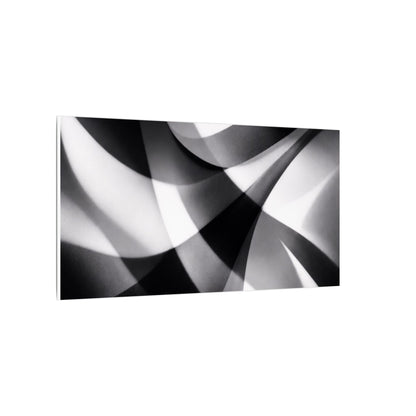 Abstract Black and White Swirl Matte Canvas