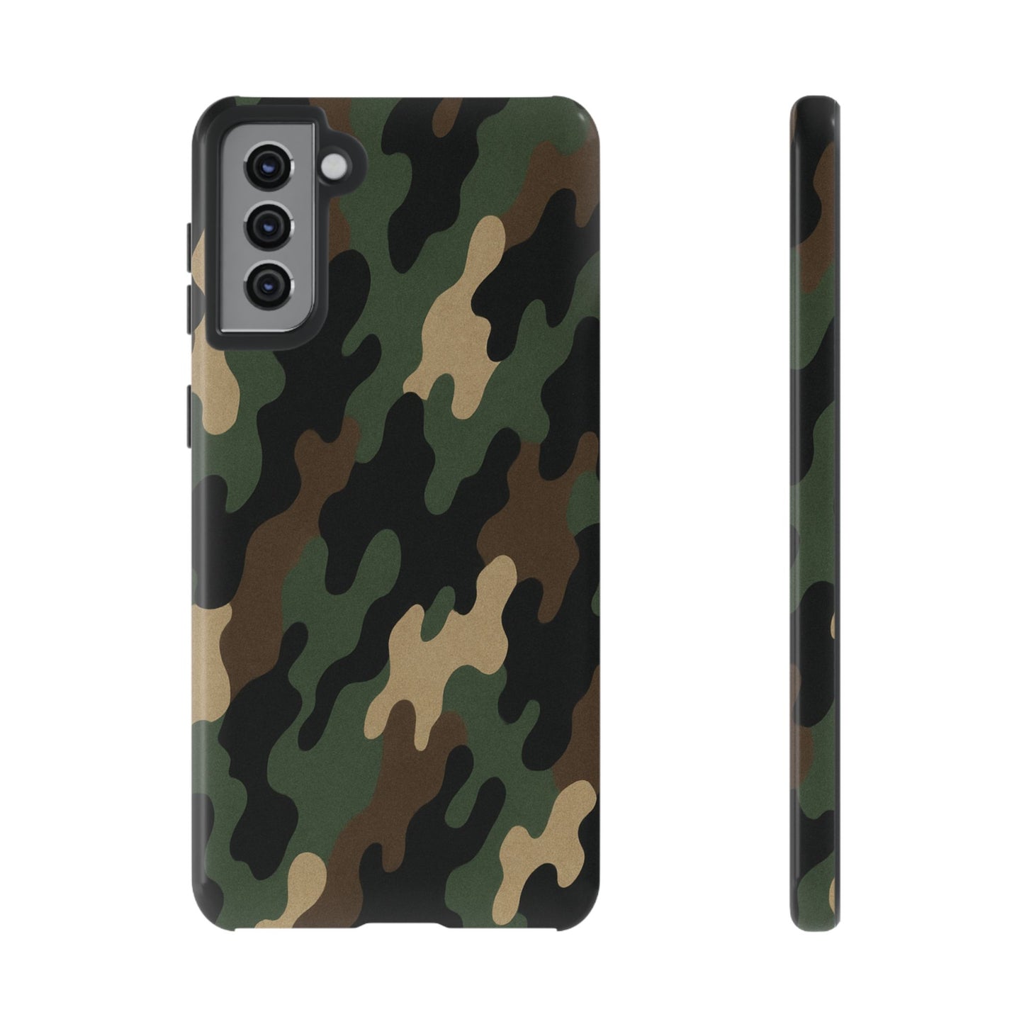 Camouflage tough phone case by Printify, rugged protective design with camo pattern for durable smartphone protection.