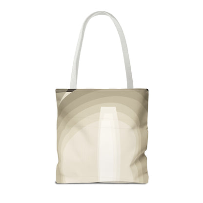Neutral Abstract Light Beam Tote Bag | Minimalist Geometric Pattern