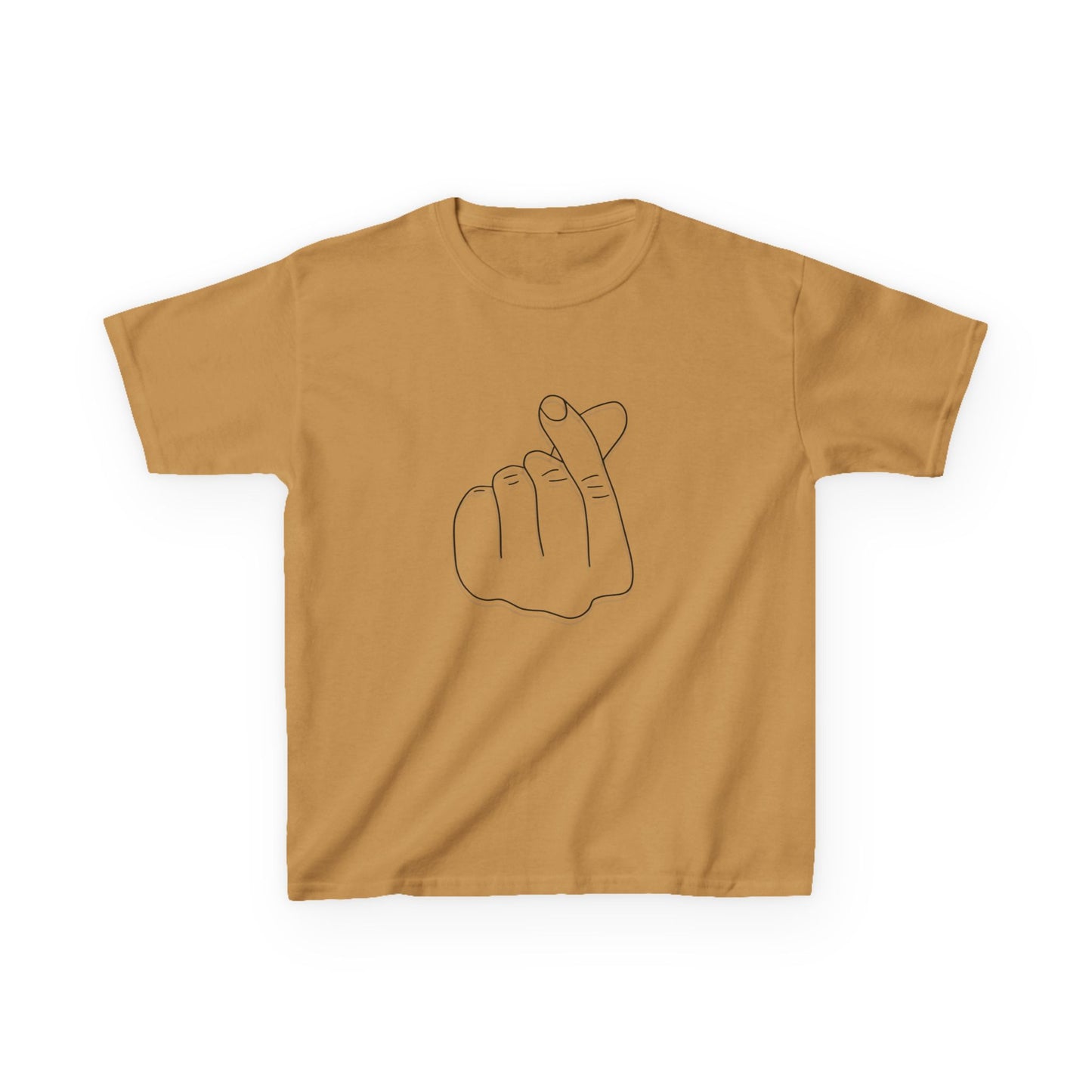 Cute Kids Heavy Cotton Tee - K-Pop Inspired Love Gesture