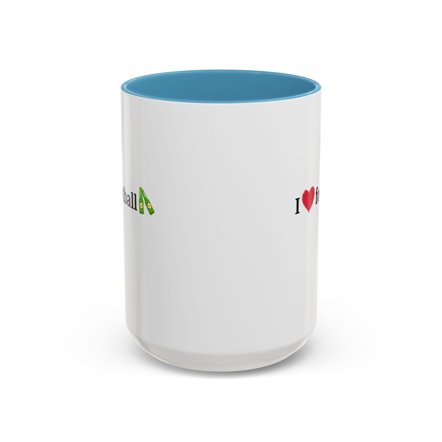 I Love Football Accent Coffee Mug, Perfect Gift for Sports Lovers, Football Enthusiasts, Unique Mug for Game Days, Home or Office Decor - TRV