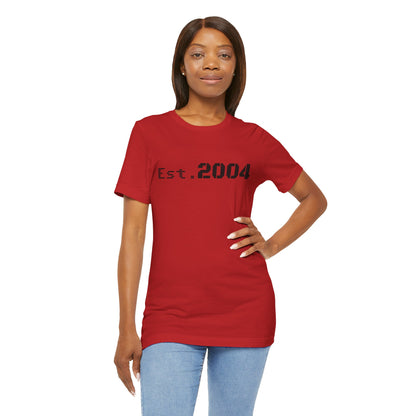 Minimal vintage Est. 2004 T-shirt by Printify, featuring a classic design and birth year print on soft cotton fabric.