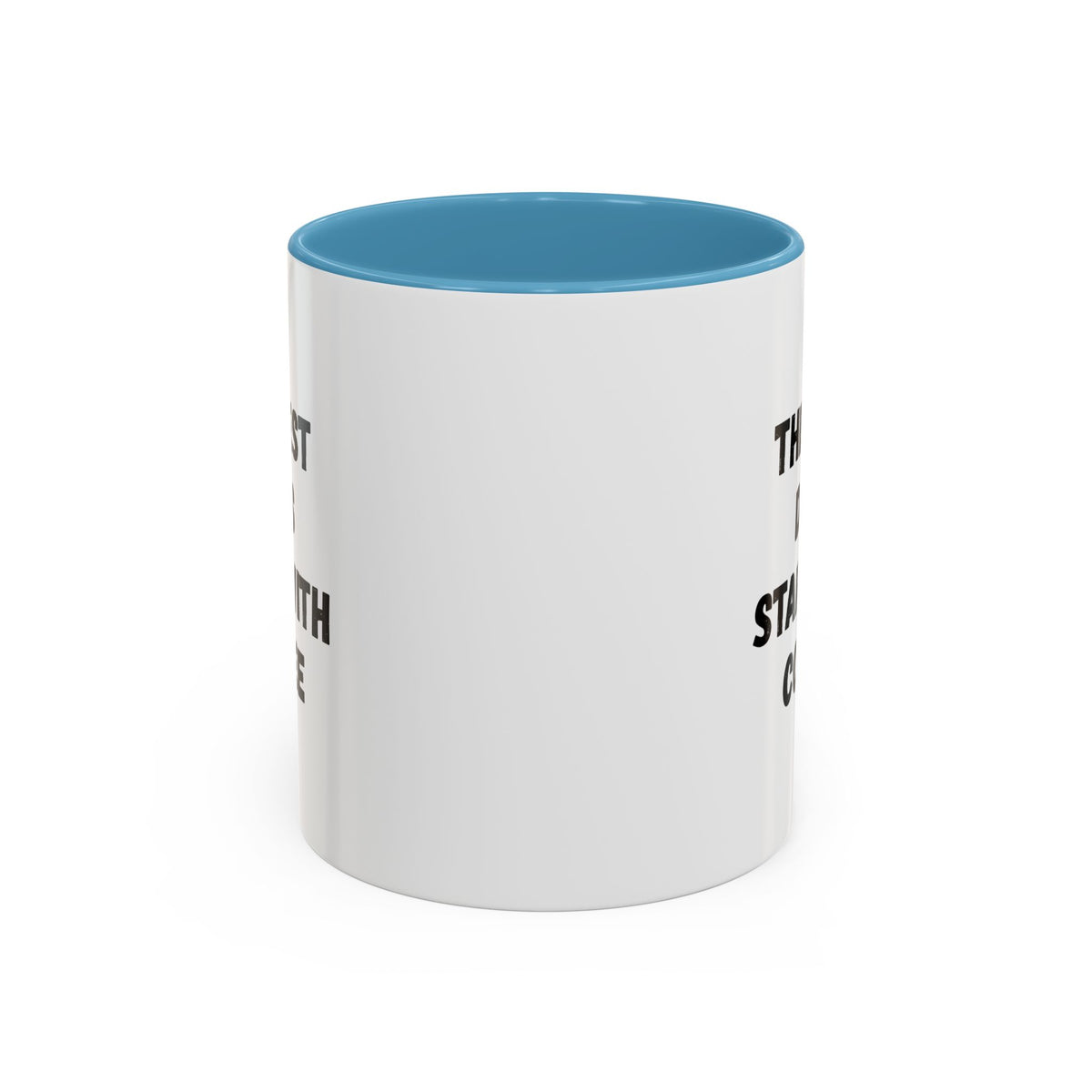 Ceramic coffee mug with "The Best Days Start With Coffee" quote, 11oz, white with printed black text, perfect for morning beverages.