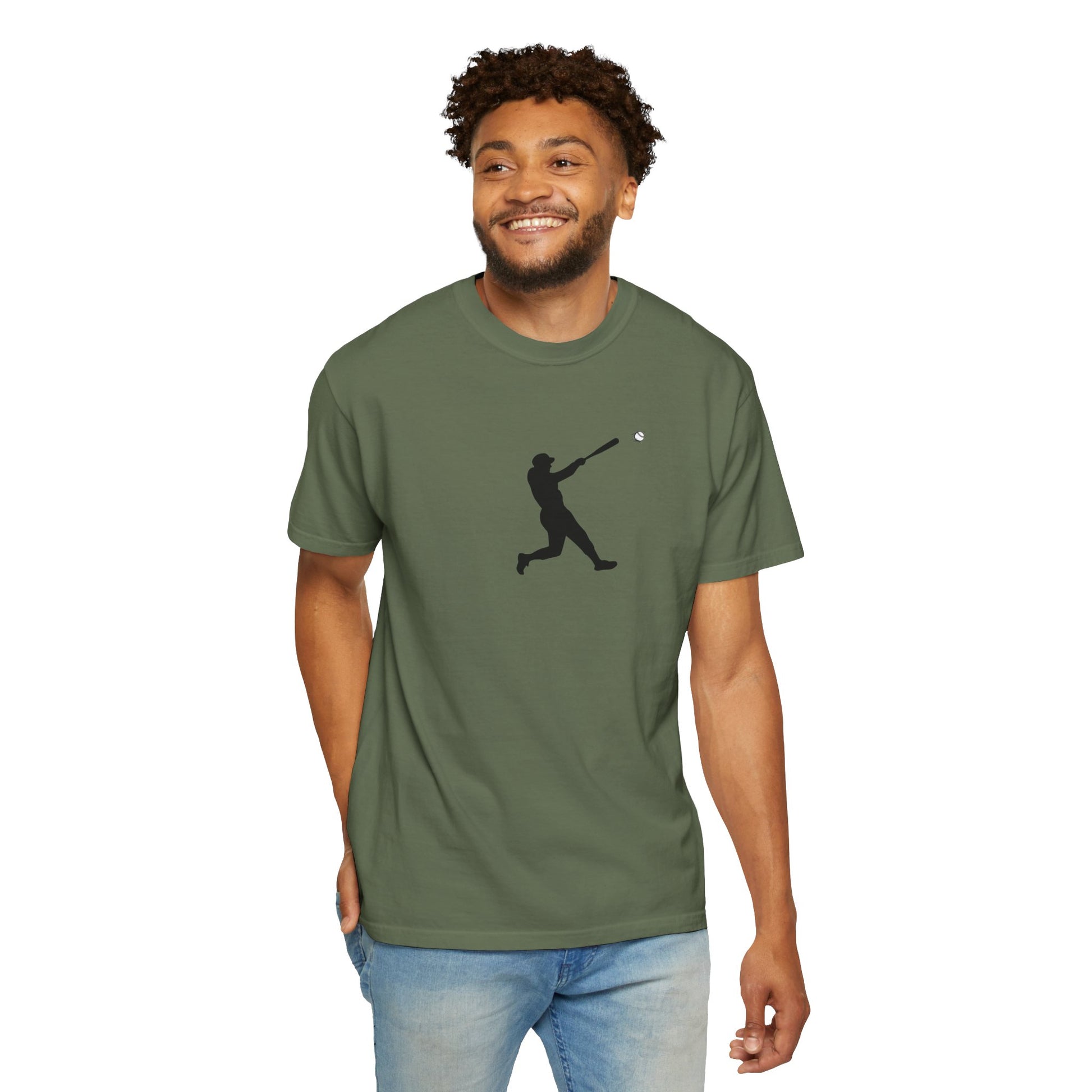 Sporty Garment-Dyed T-Shirt for Baseball Lovers, Casual Tee, Unisex Sports Shirt, Perfect Gift for Athletes, Outdoor Activities - TRV