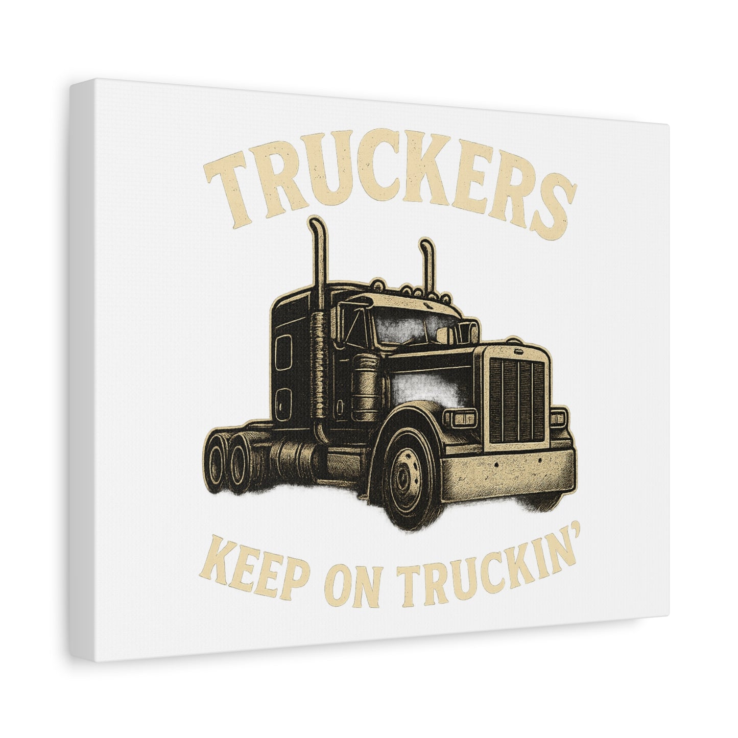 Truckers Canvas Wall Art, Keep on Truckin' Decor, Gift for Drivers, Trucking Artwork, Transportation Gift - TRV