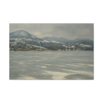 Serene Landscape Canvas Art, Tranquil Wall Decor, Perfect for Home, Office, or Gift, Ideal for Winter Holidays, Cozy Vibes, Scenic Artwork