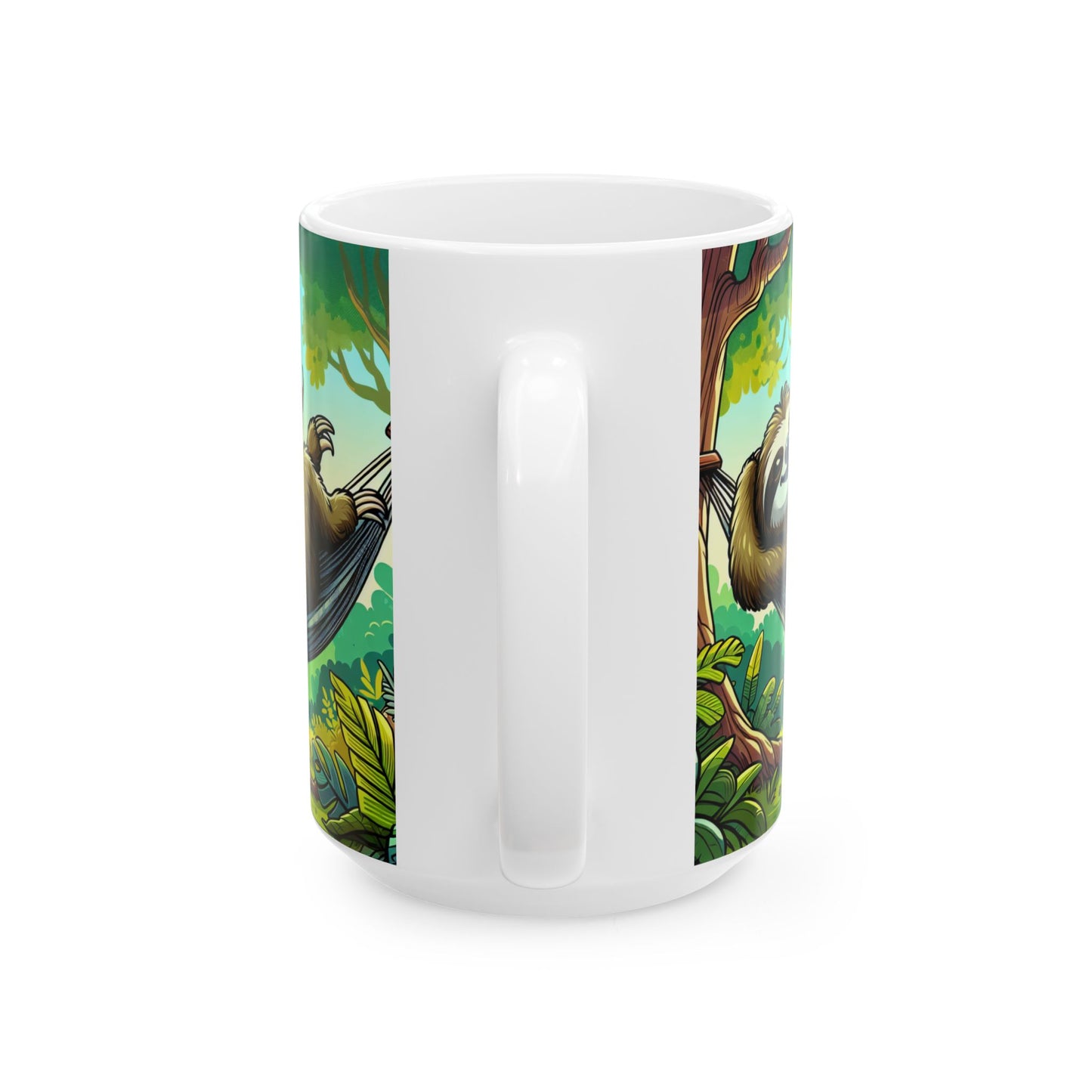 Sloth Lovers Ceramic Mug - Cute Jungle Coffee Cup, Gift for Nature Lovers, Relaxation Mug, Birthday Present, Unique Kitchenware