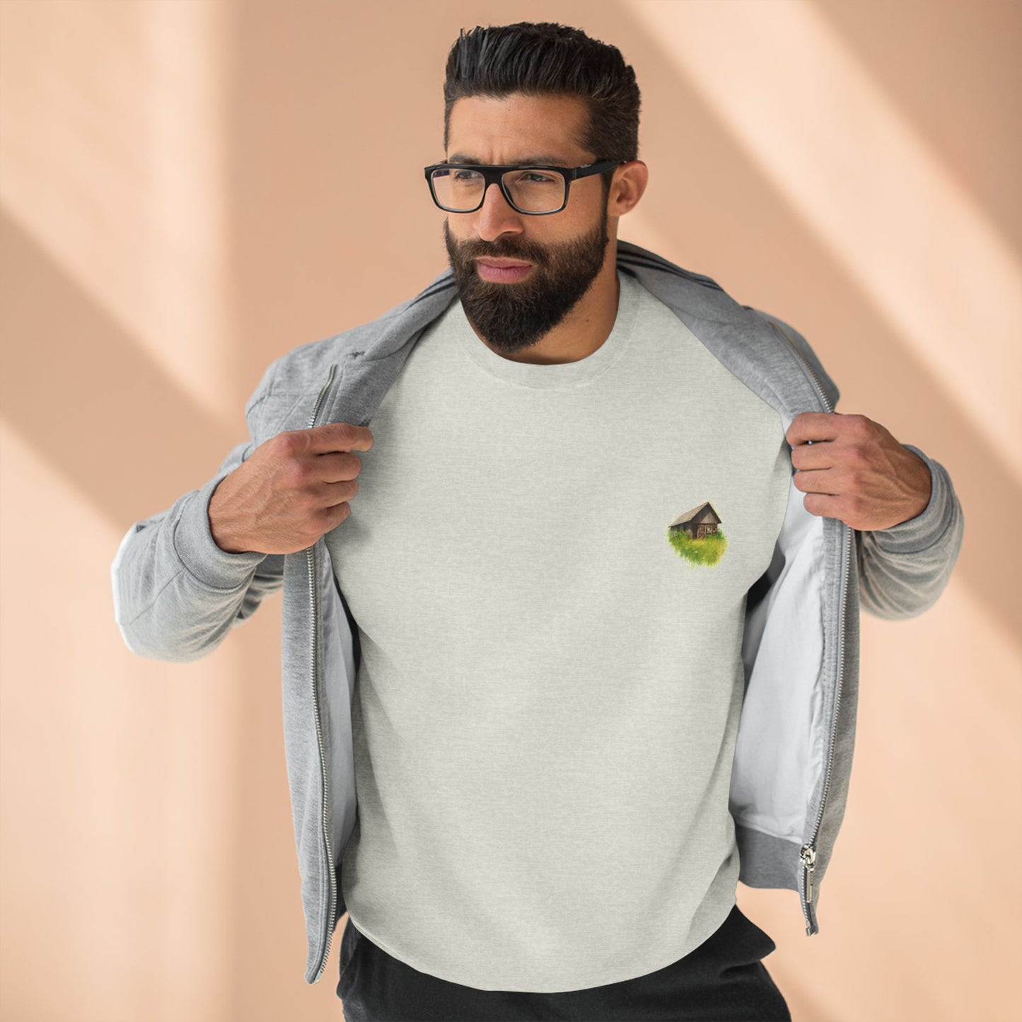 Cozy Art Print Crewneck Sweatshirt: Nature Lover, Graphic Sweater, Unique Gift, Home Decor Apparel, Casual Style - TRV