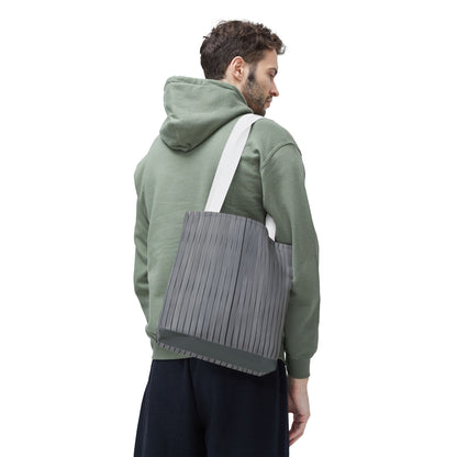 Stylish Gray Striped Tote Bag for Everyday Use - TRV