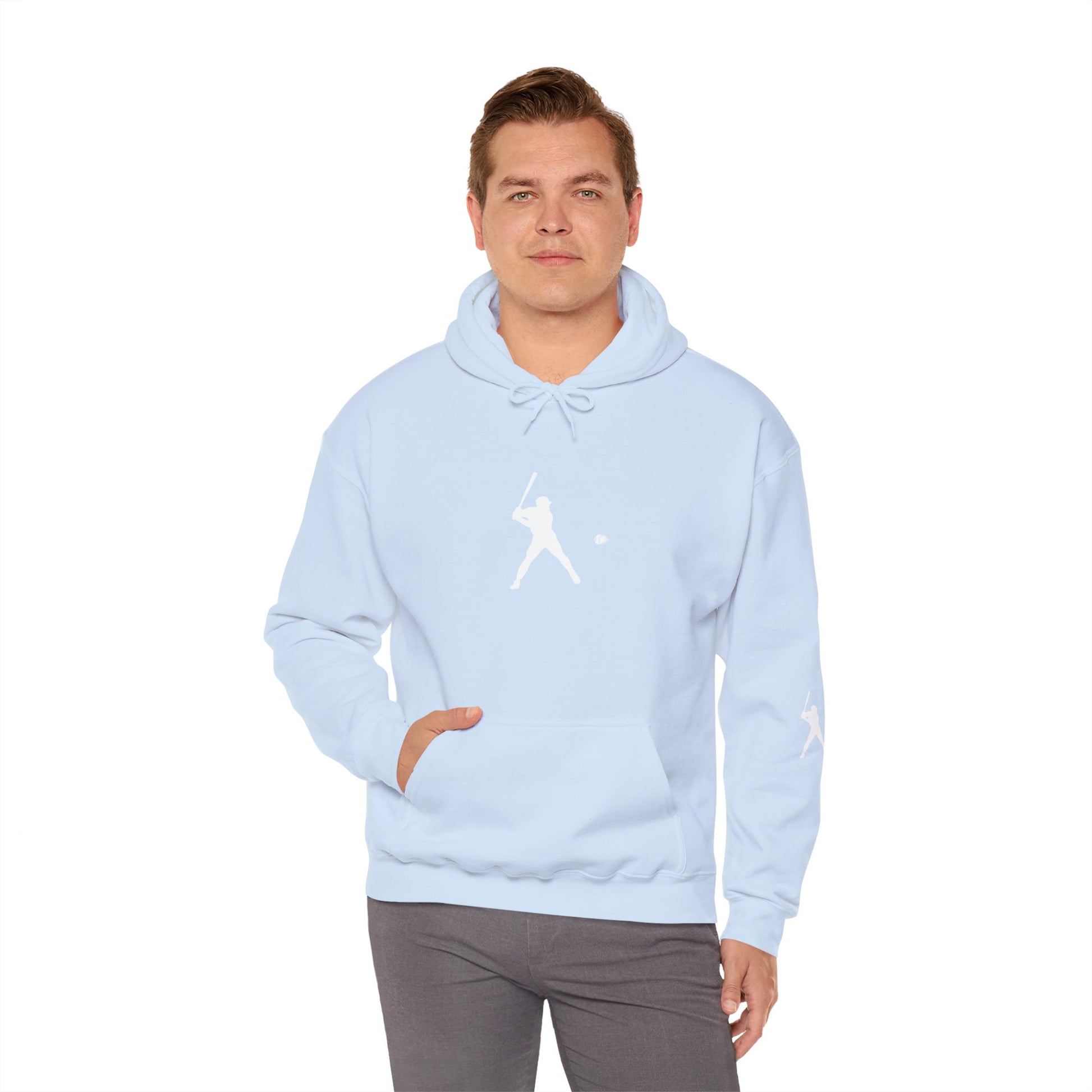 Sporty Unisex Baseball Hooded Sweatshirt, Casual Hoodie for Athletes, Perfect for Gifts, Comfy Streetwear, Ideal for Sports Events, Personal Use - TRV