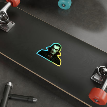 Holographic Dracula Stickers, Die-cut Stickers for Halloween, Skateboard Stickers, Vinyl Stickers, Cool Decorative Stickers