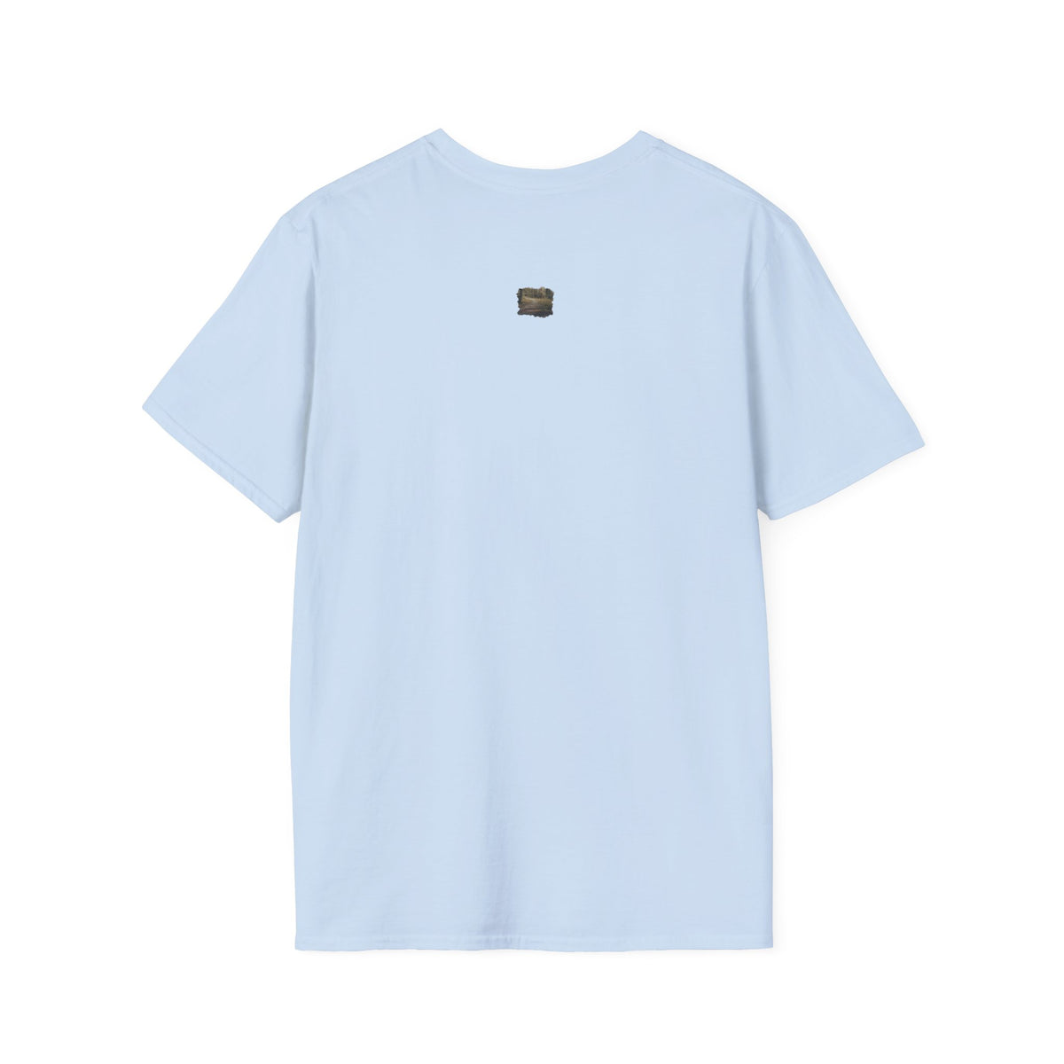 Vintage forest landscape T-shirt by Printify featuring a nature pathway design on a comfortable cotton tee.