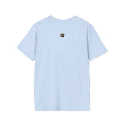 Vintage forest landscape T-shirt by Printify featuring a nature pathway design on a comfortable cotton tee.