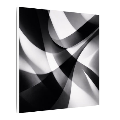 Abstract Black and White Swirl Matte Canvas