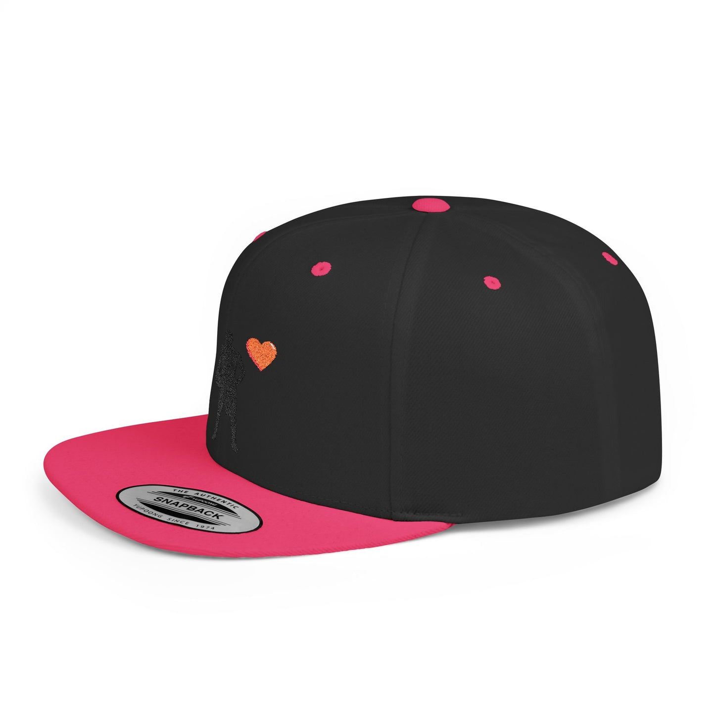 Sporty Love Flat Bill Snapback Hat – Adjustable Cap for Athletes, Casual Wear, Gifts for Sports Fans, Basketball Enthusiasts, Unique - TRV