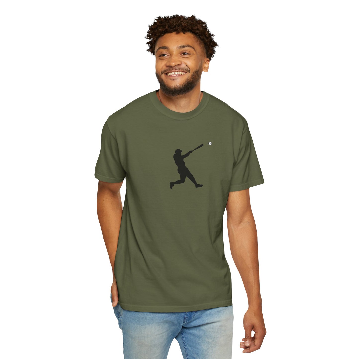 Sporty Garment-Dyed T-Shirt for Baseball Lovers, Casual Tee, Unisex Sports Shirt, Perfect Gift for Athletes, Outdoor Activities - TRV