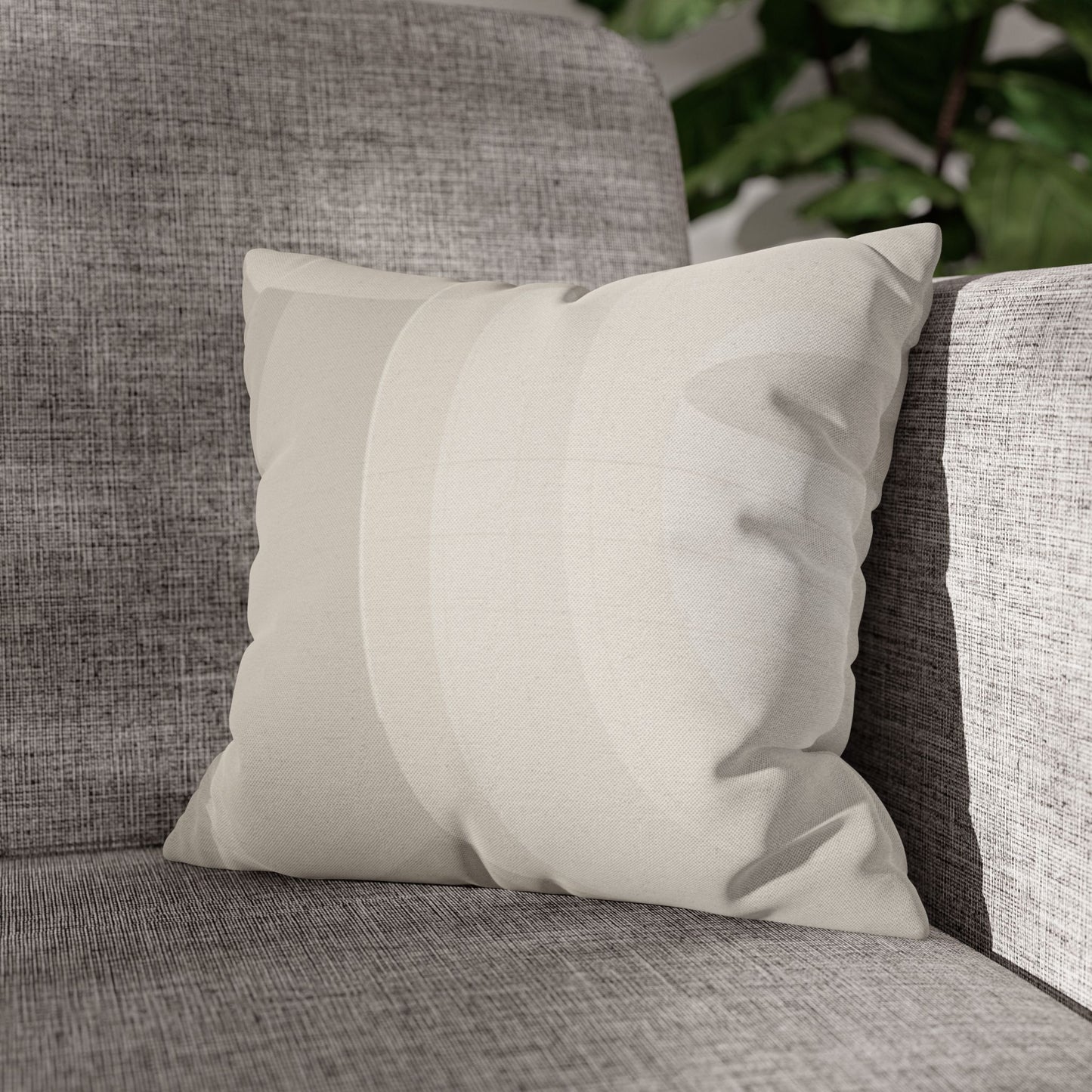 Neutral Abstract Swirl Pillowcase | Square Pillowcase, Spun Polyester