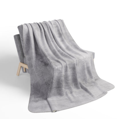 Soft Sherpa fleece throw blanket by Printify, cozy winter home decor perfect for snuggling on the sofa or bed.
