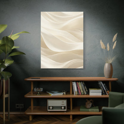 Neutral Abstract Wave Art Matte Canvas