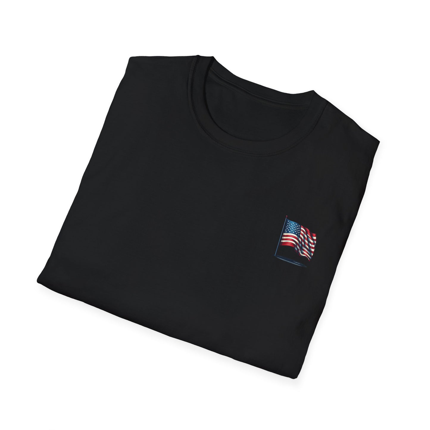 Patriotic Unisex Softstyle T-Shirt, American Flag Tee, USA Pride Shirt, Perfect for Independence Day, Casual Wear - TRV